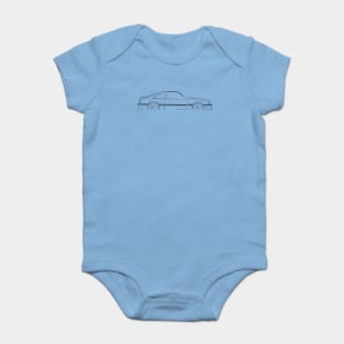 Ford Mustang GT (fox body) - profile stencil, black Baby Bodysuit